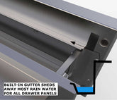Close-up view of the Sunstone Designer Series 23" Triple Drawer, featuring smooth soft-closing drawer tracks.